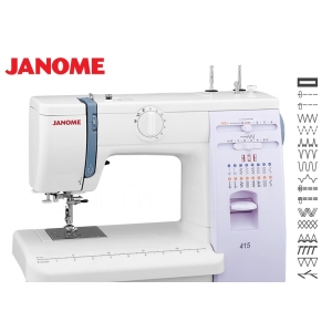 JANOME 415 Maszyna do szycia wieloczynnościowa sterowana mechanicznie, 17 programów szycia