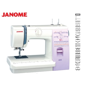JANOME 423S Maszyna do szycia wieloczynnościowa sterowana mechanicznie, 23 programy szycia