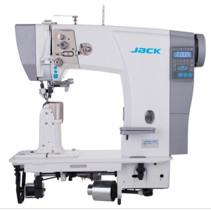 JACK JK-S5-92 - maszyna słupkowa 2-igłowa z transportem rolkowym, servo DD, LED, do materiałów średnich i ciężkich - komplet