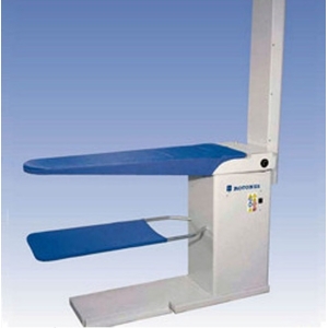 ROTONDI 388A - stół prasowalniczy z podgrzewaną powierzchnią roboczą i odsysaniem, silikonowa podstawka na żelazko, 120x41x26cm,  elementy opcjonalne