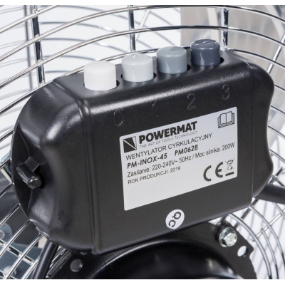 POWERMAT PM-INOX-45 - WENTYLATOR PODŁOGOWY POWERMAT PM-INOX-45 45CM 200W