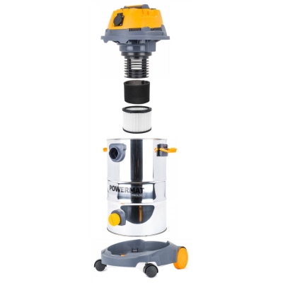 POWERMAT PM-OD-30M FC - ODKURZACZ PRZEMYSŁOWY PM-OD-30M FC 1600W SUCHO/MOKRO + OTRZĄSACZ FILTRA