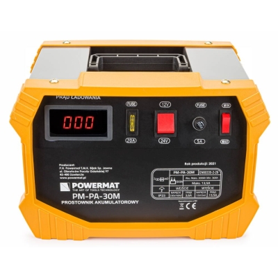 POWERMAT PM-PA-30M - PROSTOWNIK AKUMULATOROWY SAMOCHODOWY 30A 12/24V PM-PA-30M
