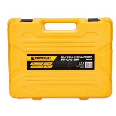POWERMAT PM-CAG-18V - SZLIFIERKA KĄTOWA AKUMULATOROWA PM-CAG-18V 125MM