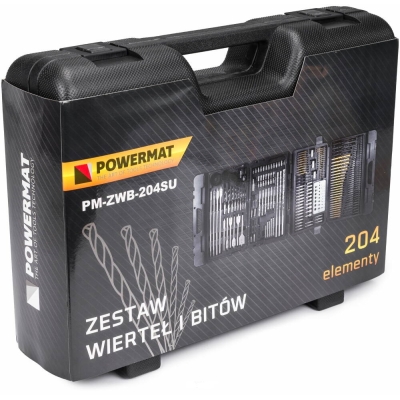 POWERMAT PM-ZWB-204SU - ZESTAW WIERTEŁ I BITÓW 204EL PM-ZWB-204SU