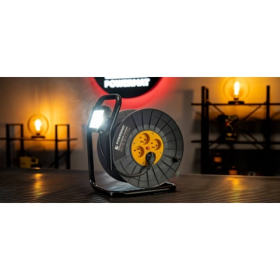 POWERMAT PM-PD-30-3-2.5TH - PRZEDŁUŻACZ BĘBNOWY 30M 3X2,5 NA BĘBNIE + HALOGEN PM-PD-30-3-2.5TH