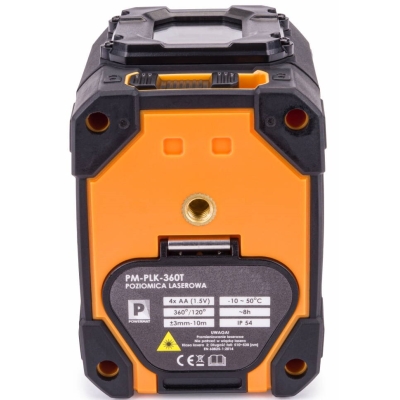 POWERMAT PM-PLK-360T - POZIOMICA LASEROWA / LASER KRZYŻOWY 360° PM-PLK-360T + STATYW I FUTERAŁ