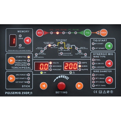 WELDER FANTASY PULSEMIG 250P/1 - półautomat spawalniczy inwerterowy 3w1