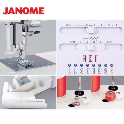 JANOME 415 Maszyna do szycia wieloczynnościowa sterowana mechanicznie, 17 programów szycia