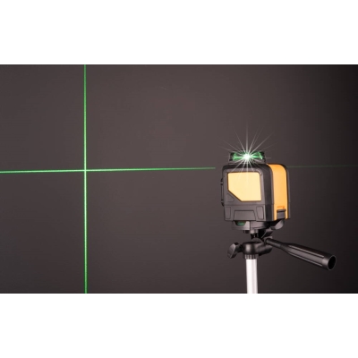 POWERMAT PM-PLK-360T - POZIOMICA LASEROWA / LASER KRZYŻOWY 360° PM-PLK-360T + STATYW I FUTERAŁ