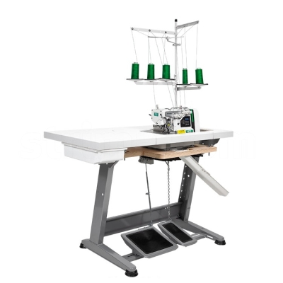 ZOJE B9500-86-02 SET 2-igłowy, 5-nitkowy owerlok machatroniczny do szycia ciężkich materiałów - maszyna do szycia kompletna