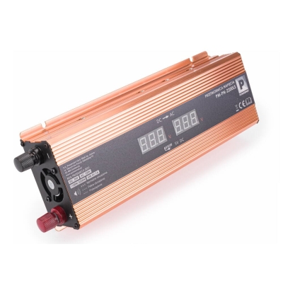 POWERMAT PM-PN-2200LS - PRZETWORNICA NAPIĘCIA SAMOCHODOWA 24V 2200W LCD PM-PN-2200LS
