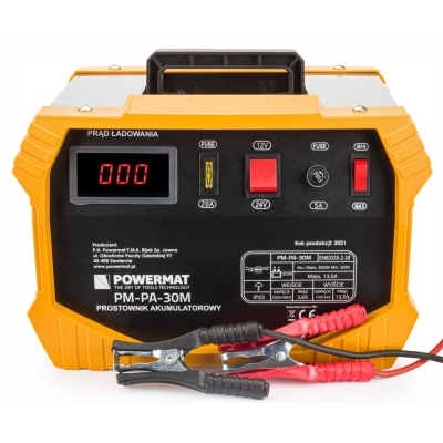 POWERMAT PM-PA-30M - PROSTOWNIK AKUMULATOROWY SAMOCHODOWY 30A 12/24V PM-PA-30M