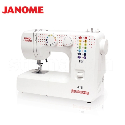 JANOME JUNO J15 Maszyna do szycia wieloczynnościowa sterowana mechanicznie, 15 programów