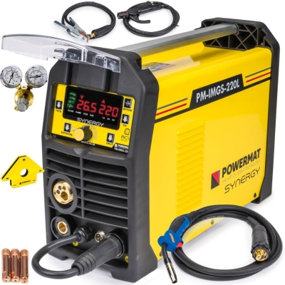 POWERMAT PM-IMGS-220L SYNERGY - MIGOMAT INWERTOROWY 220A MIG / MAG / MMA / LIFT-TIG PM-IMGS-220L SYNERGY