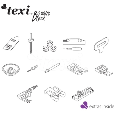 TEXI BLACK&WHITE Maszyna do szycia sterowana komputerowo