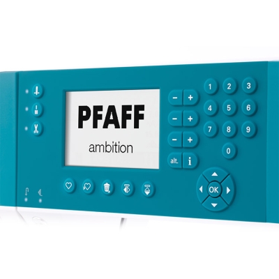PFAFF AMBITION 620 Maszyna do szycia wieloczynnościowa sterowana komputerowo, 136 ściegów, IDT System, 7 obszyć dziurek i 2 alfabety