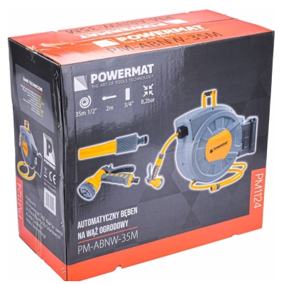 POWERMAT PM-ABNW-35M - AUTOMATYCZNY BĘBEN ZWIJACZ NA WĄŻ OGRODOWY PM-ABNW-35M