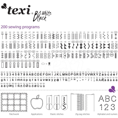 TEXI BLACK&WHITE Maszyna do szycia sterowana komputerowo