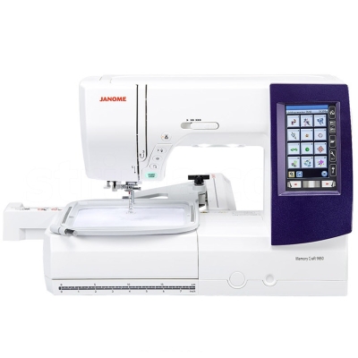 JANOME MEMORY CRAFT 9850 Automatyczna maszyna do szycia i haftowania - 570 programów ściegowych, 175 wzorów haftów i 3 czcionki