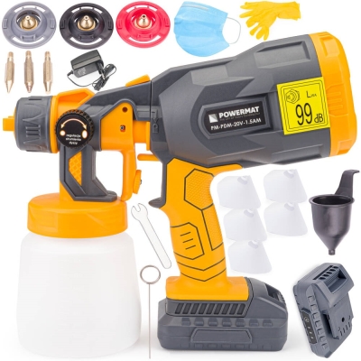 POWERMAT PM-PDM-20V-1.5AM - AKUMULATOROWY AGREGAT / PISTOLET DO MALOWANIA PM-PDM-20V-1.5AM